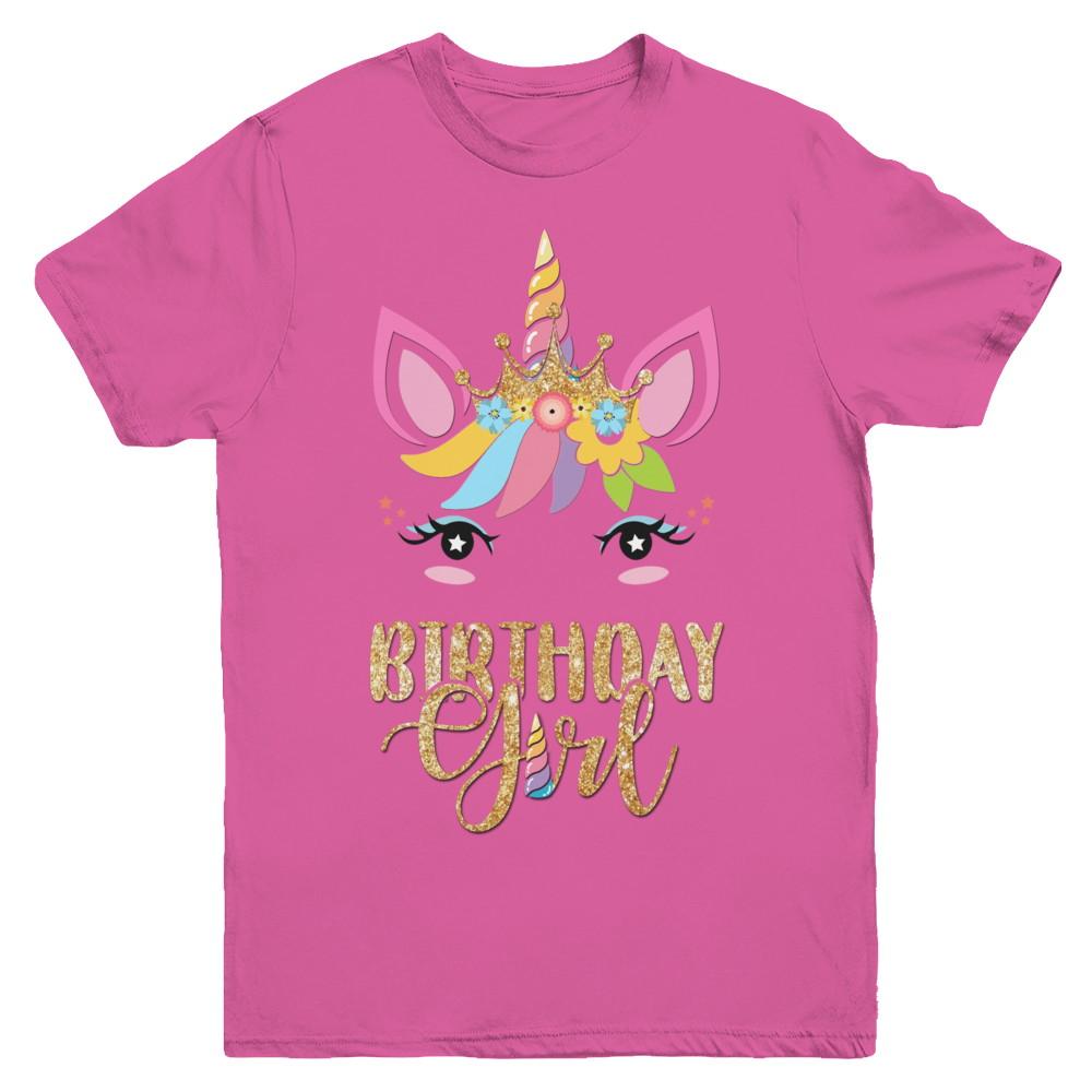 Cute Unicorn Girl Daughter Birthday Gift Youth-Youth Shirt-Youth T-Shirt-Heliconia