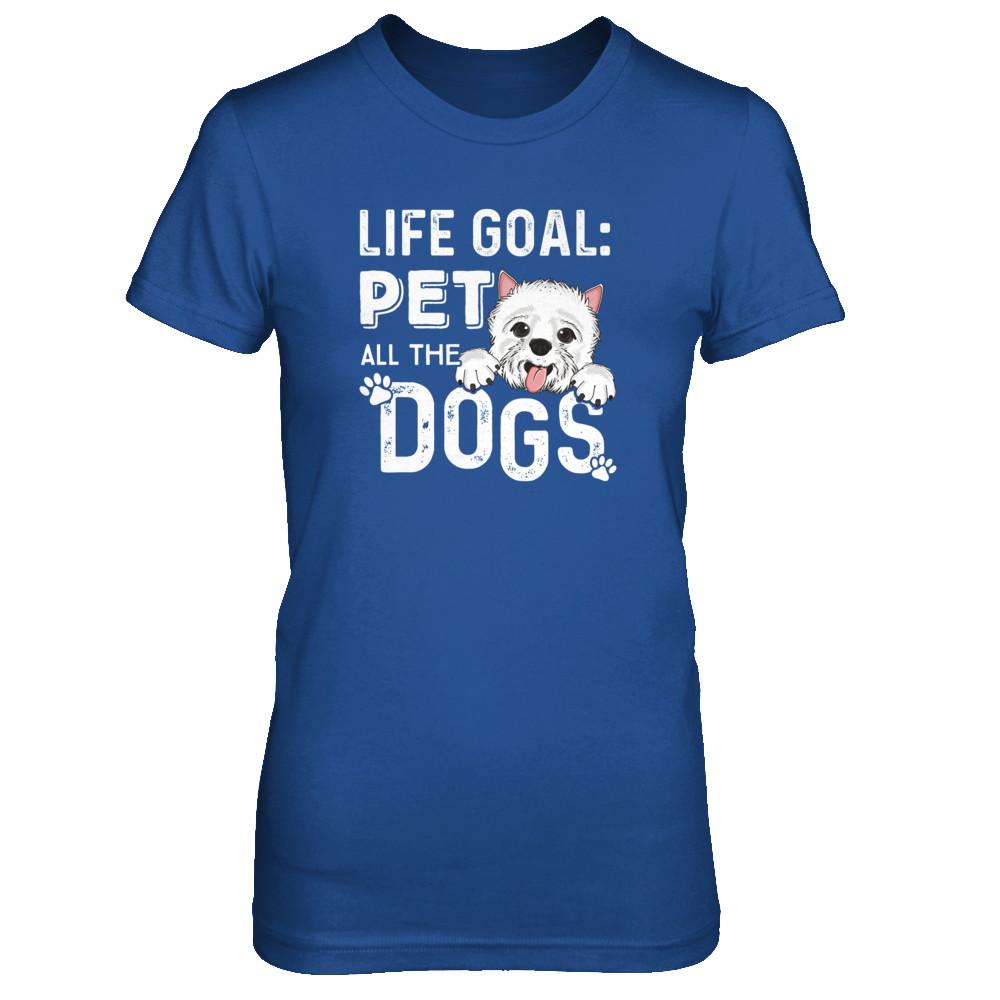Life Goal Pet All The Dogs-T-Shirt & Tank Top-Women's T-Shirt-Royal