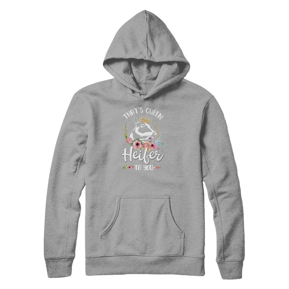 That's Queen Heifer To You Cow Farmers Life-T-Shirt & Tank Top-Pullover Hoodie-Light Steel