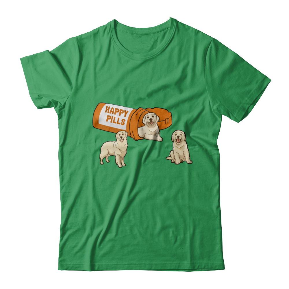 Retrievers Labrador Golden Happy Pills-T-Shirt & Hoodie-Premium T-Shirt-Kelly Green