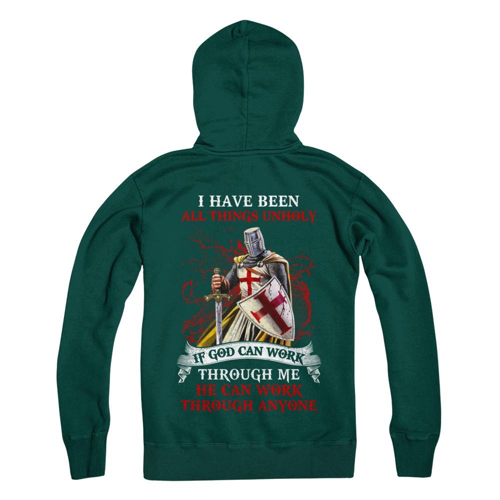 Knight America I Have Been All Things Unholy If God Can Work-T-Shirt & Hoodie-Pullover Hoodie-Deep Forest
