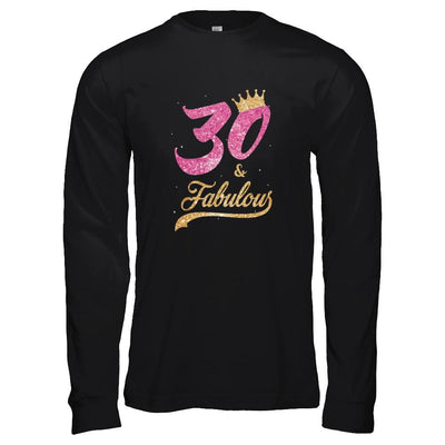 30 And Fabulous 1991 30th Birthday Gift-T-Shirt & Tank Top-Long Sleeve T-Shirt-Black