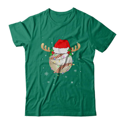 Santa Hat Baseball Reindeer Christmas Gifts-T-Shirt & Sweatshirt-Classic T-Shirt-Kelly Green
