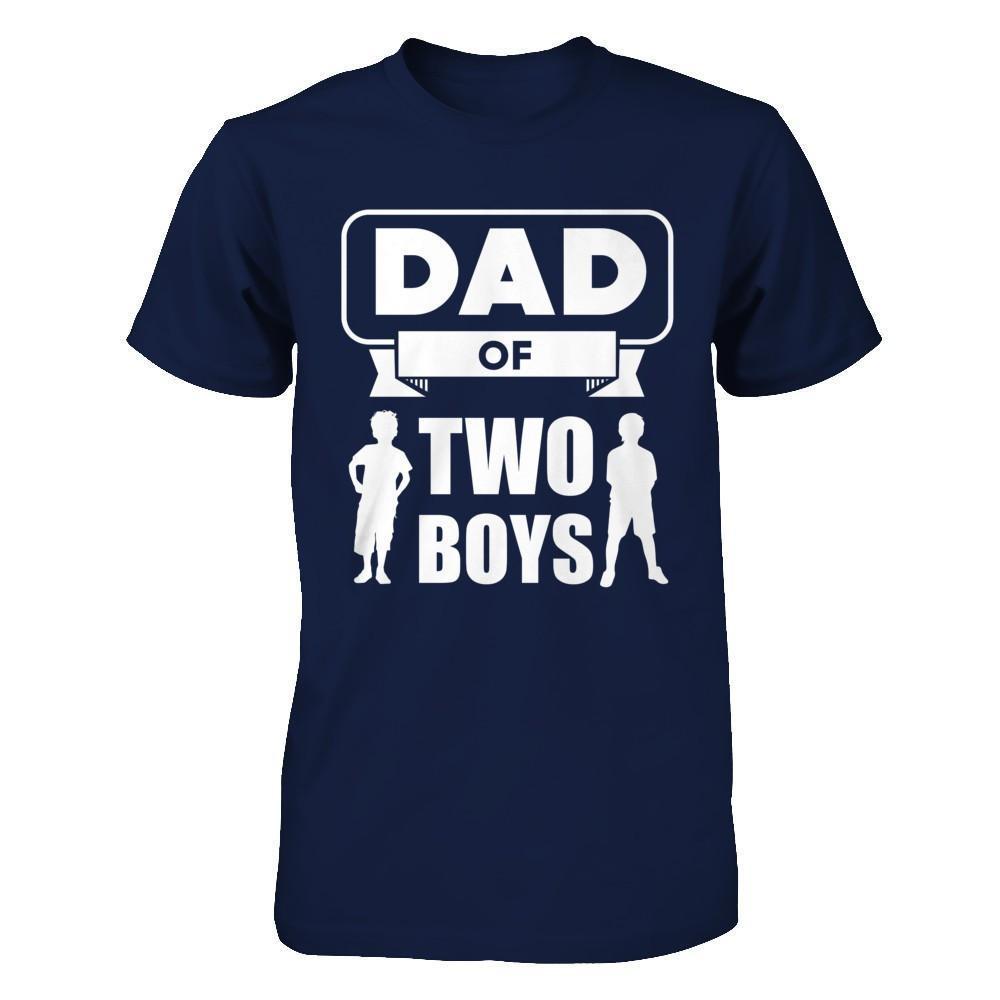 Dad Of Two Boys-T-Shirt & Hoodie-Classic T-Shirt-Navy