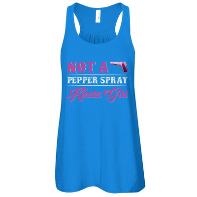 Not A Pepper Spray Kinda Girl Gun Girl-T-Shirt & Tank Top-Women's Flowy Racerback Tank-True Royal