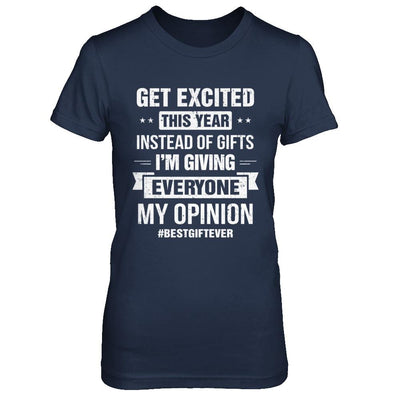 Get Excited This Year Instead Of Gifts Christmas-T-Shirt & Hoodie-Women's T-Shirt-Navy