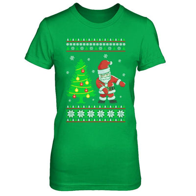 Floss Dance Flossing Santa Christmas Ugly Sweater-T-Shirt & Sweatshirt-Women's T-Shirt-Irish Green