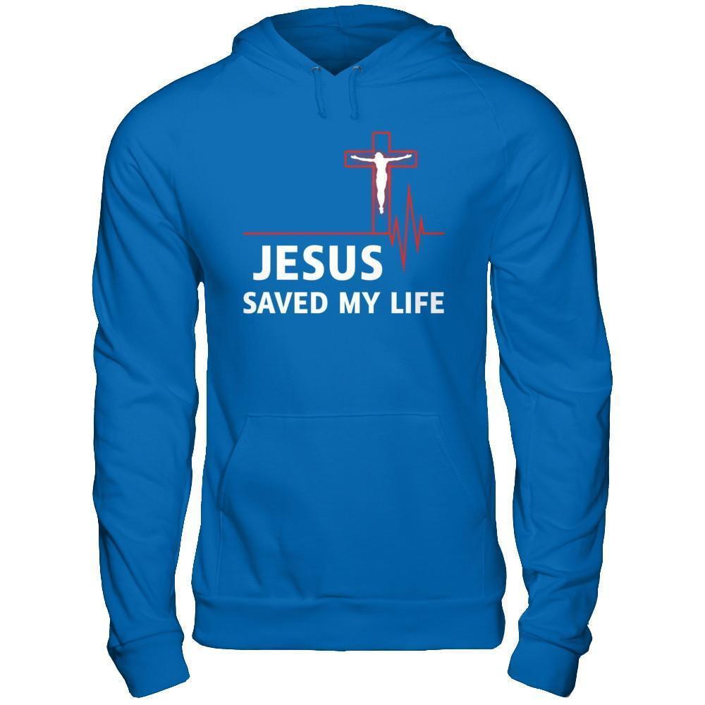 Jesus Saved My Life-T-Shirt & Hoodie-Pullover Hoodie-Royal
