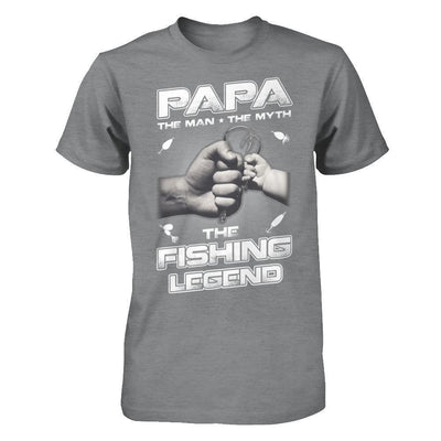 Papa The Man The Myth The Fishing Legend-T-Shirt & Hoodie-Classic T-Shirt-Sport Grey