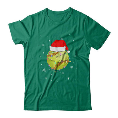 Santa Hat Softball Christmas Gifts-T-Shirt & Sweatshirt-Classic T-Shirt-Kelly Green