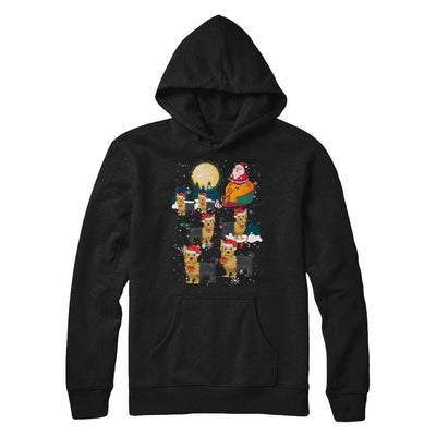 Dog Reindeer Yorkie Christmas Gift-T-Shirt & Sweatshirt-Pullover Hoodie-Black