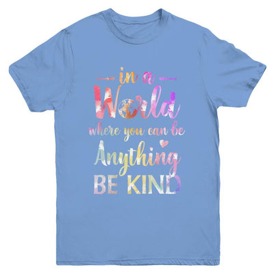 Autism In A World Where You Can Be Anything Be Kind Youth-Youth Shirt-Youth T-Shirt-Carolina Blue