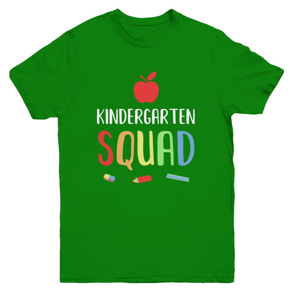 Kindergarten Squad Back To School Teacher Gift Youth-Youth Shirt-Youth T-Shirt-Irish Green