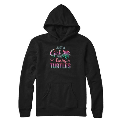 Just A Girl Who Loves Turtles Turtle Lover-T-Shirt & Tank Top-Pullover Hoodie-Black