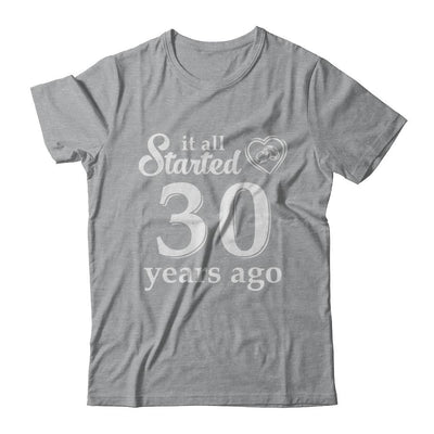 30Th Wedding Anniversary Married Couples 1991 Husband Wife-T-Shirt & Hoodie-Classic T-Shirt-Sport Grey