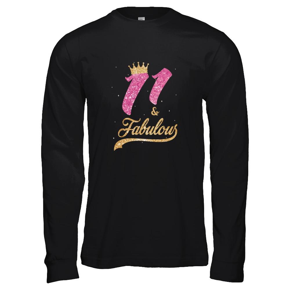 11Th And Fabulous Eleven Birthday-T-Shirt & Tank Top-Long Sleeve T-Shirt-Black