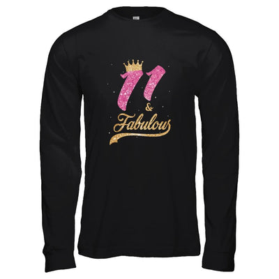 11Th And Fabulous Eleven Birthday-T-Shirt & Tank Top-Long Sleeve T-Shirt-Black