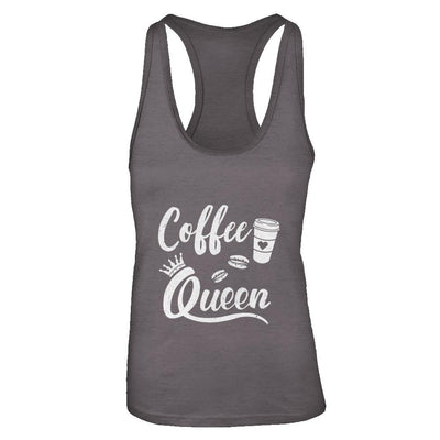 Coffee Queen Coffee Queen Funny-T-Shirt & Tank Top-Women's Ideal Racerback Tank-Dark Grey