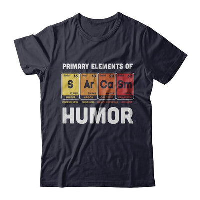 Science Sarcasm Primary Elements Of Humor Chemistry-T-Shirt & Hoodie-Premium T-Shirt-Midnight Navy