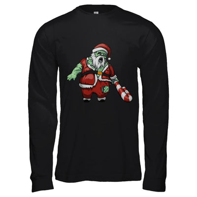 Zombie Santa Scary Christmas Halloween Costume-T-Shirt & Hoodie-Long Sleeve T-Shirt-Black