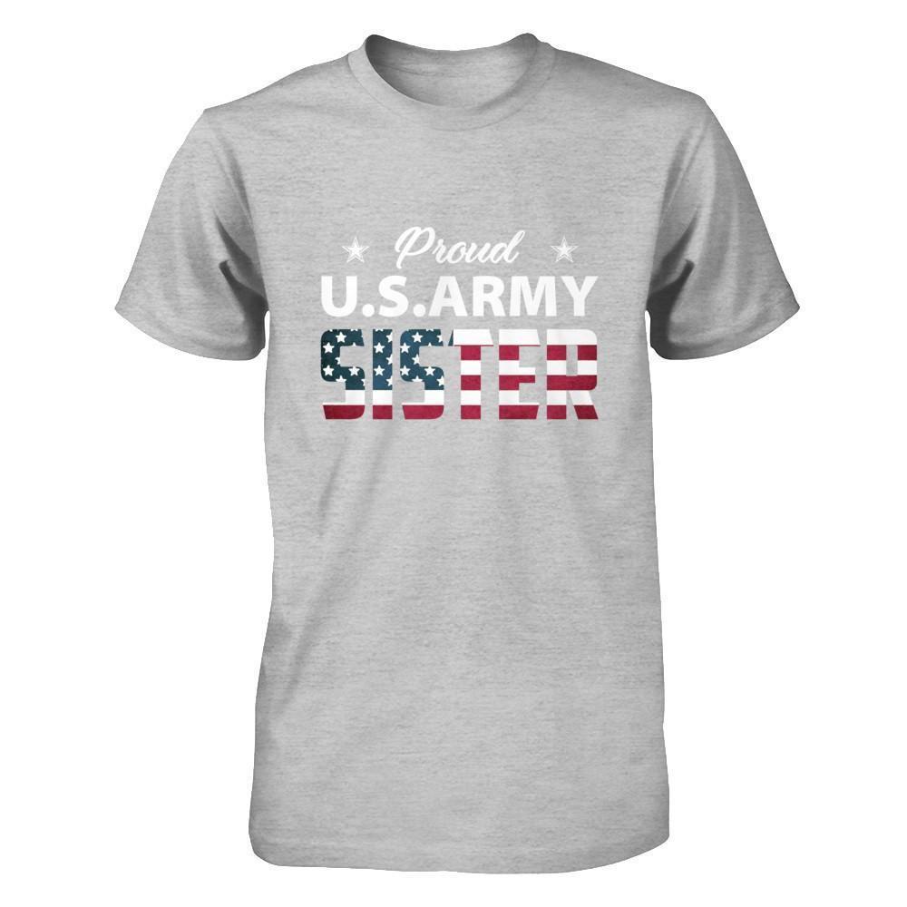 Proud Us Army Sister-T-Shirt & Hoodie-Premium T-Shirt-Heather Gray