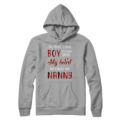 This Boy Who Kinda Stole My Heart He Calls Me Nanny-T-Shirt & Hoodie-Pullover Hoodie-Light Steel