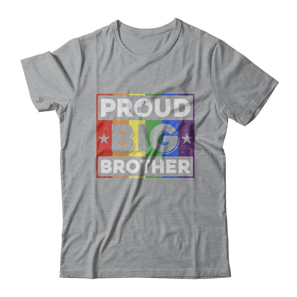 Proud Big Brother Gay Lesbian Pride Month LGBT-T-Shirt & Hoodie-Classic T-Shirt-Sport Grey
