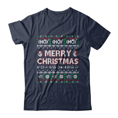 Merry Christmath Funny Math Christmas Ugly Sweaters-T-Shirt & Sweatshirt-Classic T-Shirt-Navy