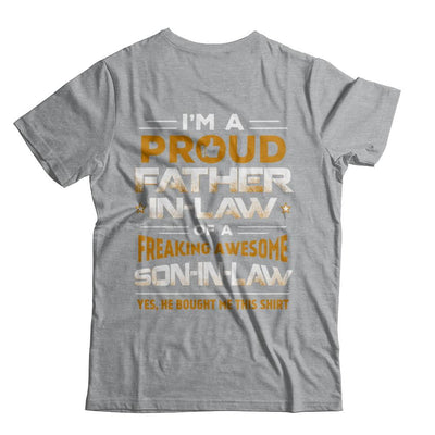 Proud Father In Law Freaking Awesome Son-In-Law Fathers Day-T-Shirt & Hoodie-Classic T-Shirt-Sport Grey