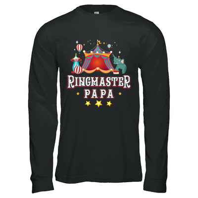 Ringmaster Papa Circus Carnival Children Party-T-Shirt & Hoodie-Long Sleeve T-Shirt-Black