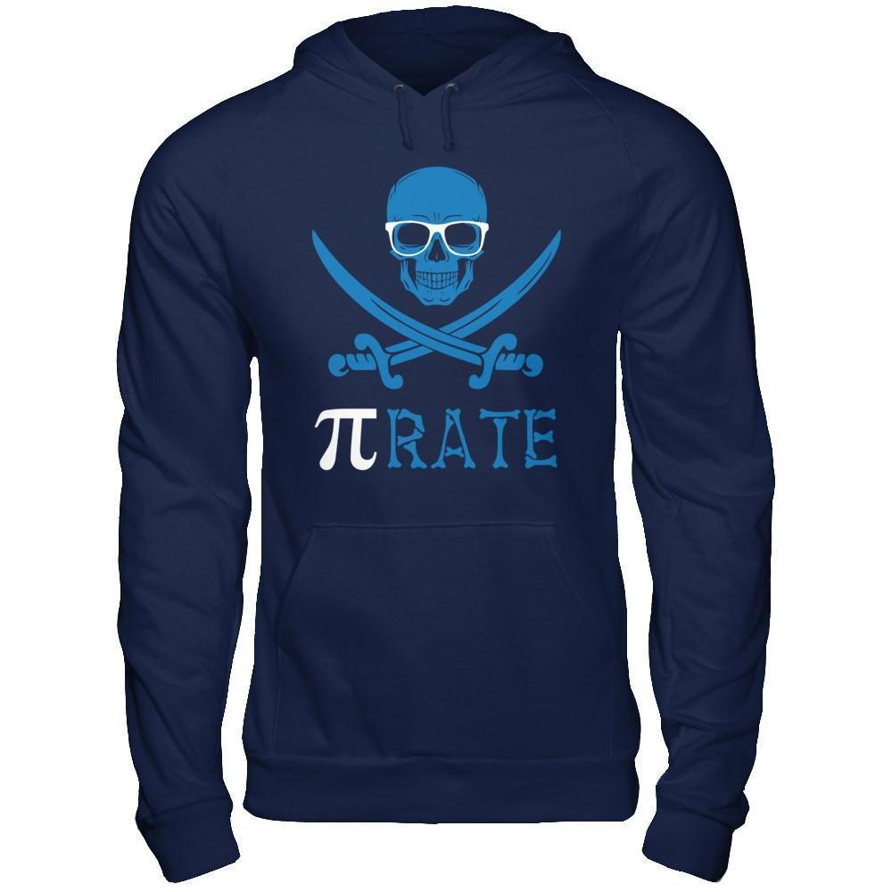 Funny Pi-Rate Happy Pi Day 2018-T-Shirt & Hoodie-Pullover Hoodie-Navy