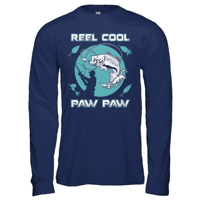 Reel Cool Paw Paw-T-Shirt & Hoodie-Long Sleeve T-Shirt-Navy