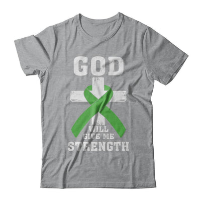 God Will Give Me Strength Green Awareness Ribbon Gift-T-Shirt & Hoodie-Classic T-Shirt-Sport Grey