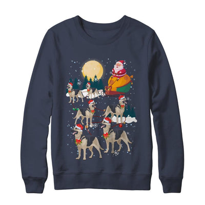 Dog Reindeer German Shepherd Christmas Gift-T-Shirt & Sweatshirt-Crewneck Sweatshirt-Navy