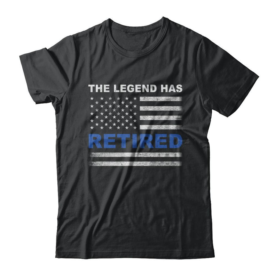 The Legend Has Retired Police Officer Retirement Gift-T-Shirt & Hoodie-Classic T-Shirt-Black