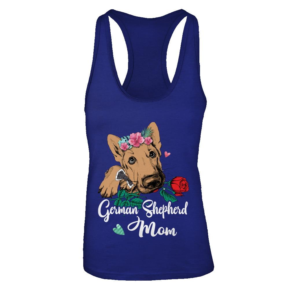 German Shepherd Mom Funny Dog Mom Gift Idea-T-Shirt & Tank Top-Women's Ideal Racerback Tank-Royal
