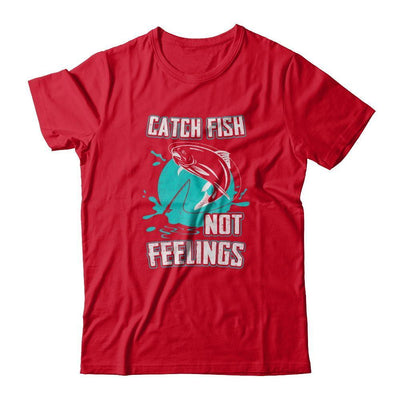 Catch Fish Not Feelings Fishing-T-Shirt & Tank Top-Premium T-Shirt-Red