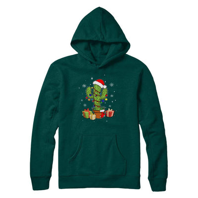 Merry Christmas Succulent Plants Christmas Cactus-T-Shirt & Sweatshirt-Pullover Hoodie-Deep Forest