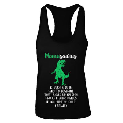 Mamasaurus Saurus Is Such A Cute Way To Describe Mommy Gift-T-Shirt & Tank Top-Women's Ideal Racerback Tank-Black