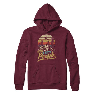 Camping I Hate People Camper Lovers-T-Shirt & Hoodie-Pullover Hoodie-Maroon