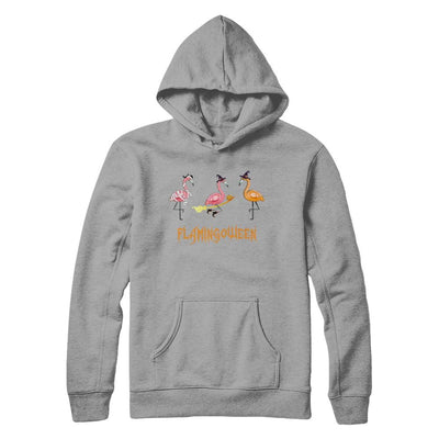 Funny Flamingoween Flamingo Halloween Gifts-T-Shirt & Hoodie-Pullover Hoodie-Light Steel