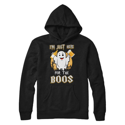I'm Just Here For The Boos Halloween Beer-T-Shirt & Hoodie-Pullover Hoodie-Black