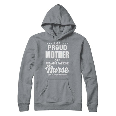 I'm A Proud Mother From Awesome Nurse Son Mom-T-Shirt & Hoodie-Pullover Hoodie-Light Steel