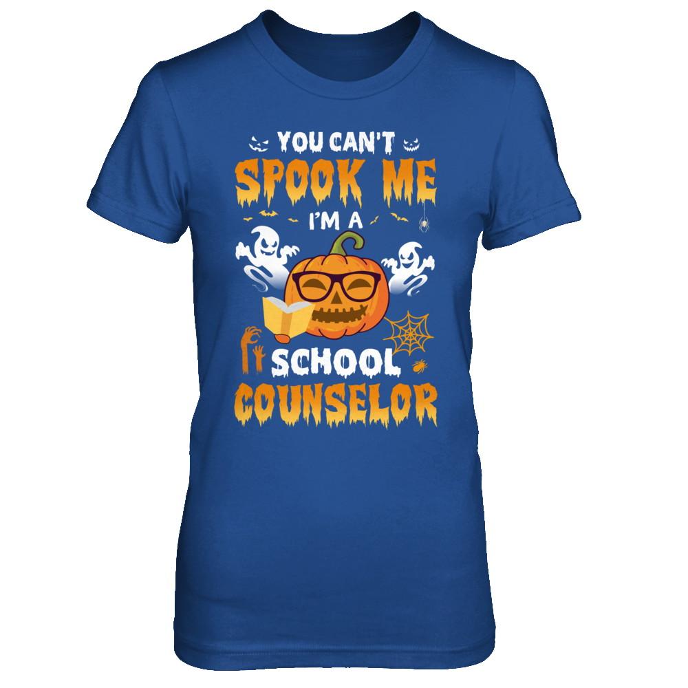 Can't Spook Me School Counselor Halloween Costume-T-Shirt & Hoodie-Women's T-Shirt-Royal