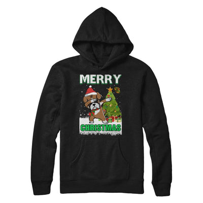 Cute Boxer Claus Merry Christmas Ugly Sweater-T-Shirt & Sweatshirt-Pullover Hoodie-Black