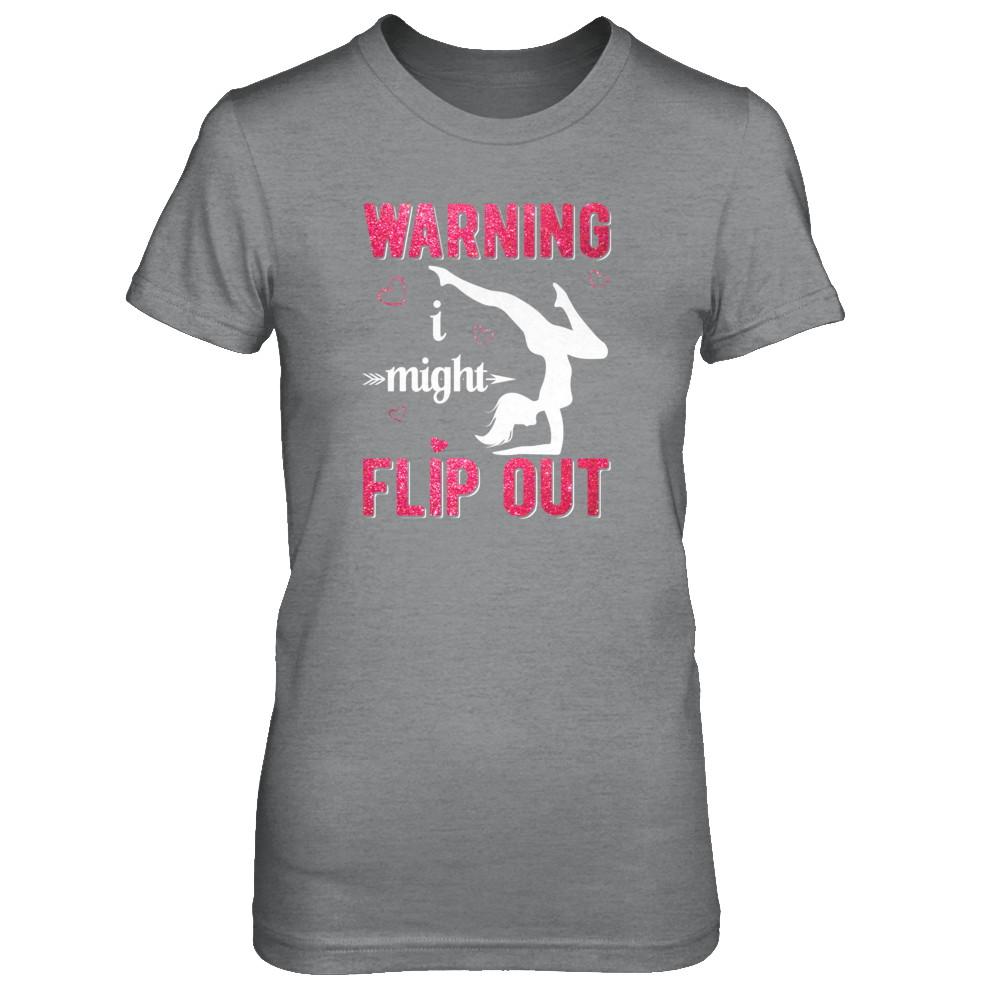 Warning I Might Flip Out Gymnast-T-Shirt & Tank Top-Women's T-Shirt-Sport Grey