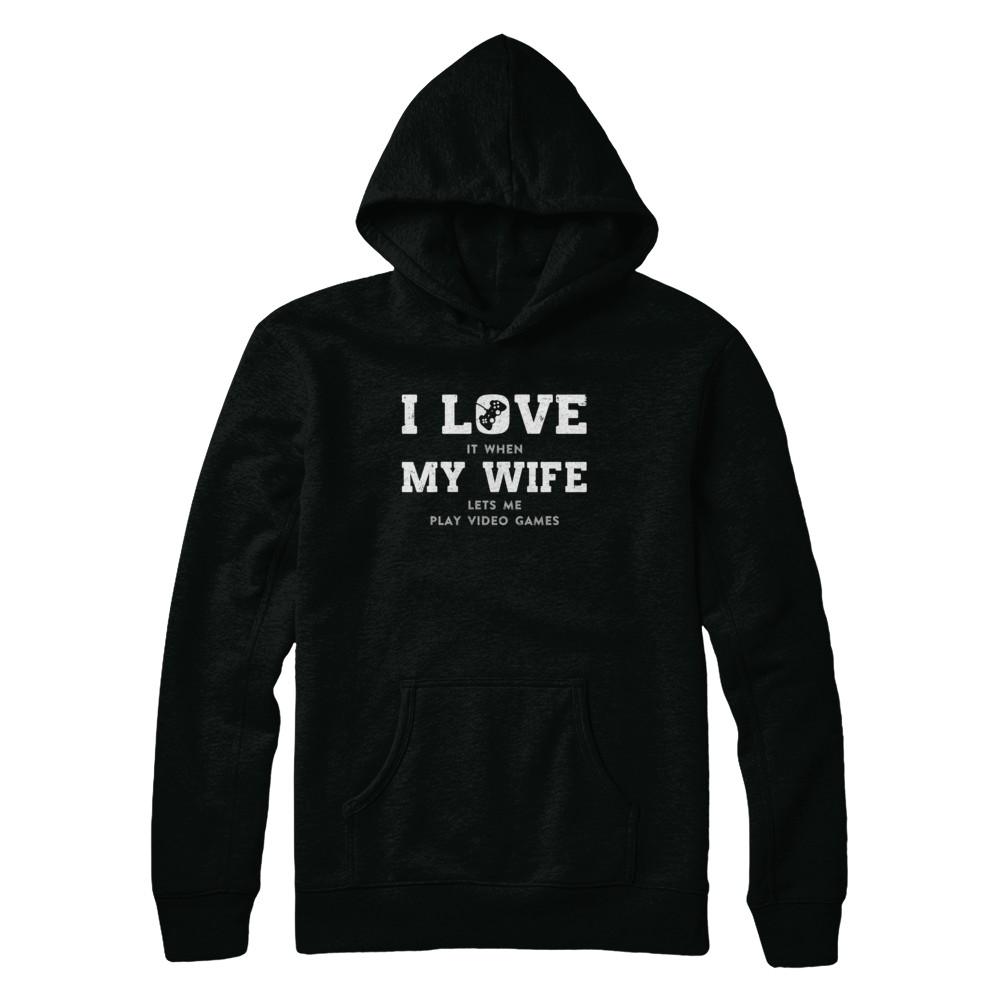 Funny Father's Day Gift From Wife Video Game Dad-T-Shirt & Hoodie-Pullover Hoodie-Black