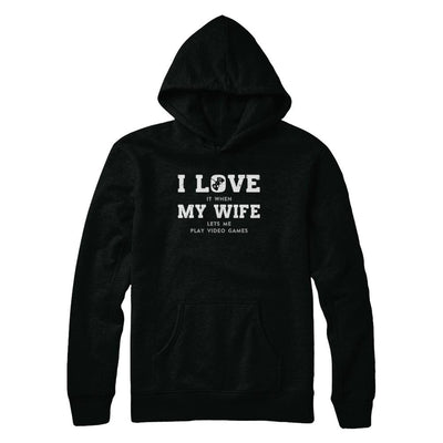 Funny Father's Day Gift From Wife Video Game Dad-T-Shirt & Hoodie-Pullover Hoodie-Black