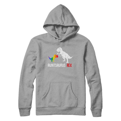 Aunt Saurus Auntsaurus T-Rex Dinosaur LGBT Support-T-Shirt & Hoodie-Pullover Hoodie-Light Steel
