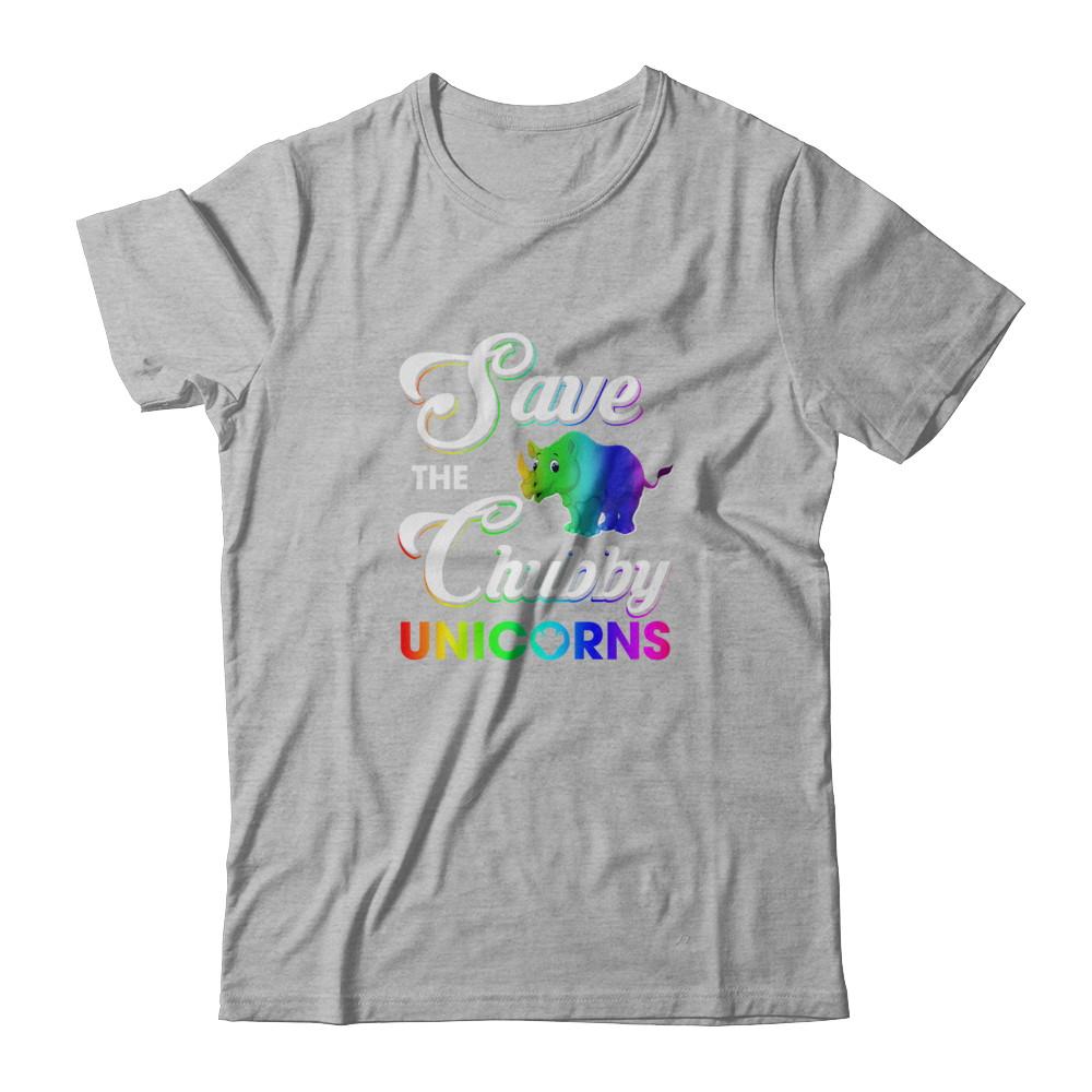 Save The Chubby Unicorns Rhino-T-Shirt & Tank Top-Premium T-Shirt-Heather Gray